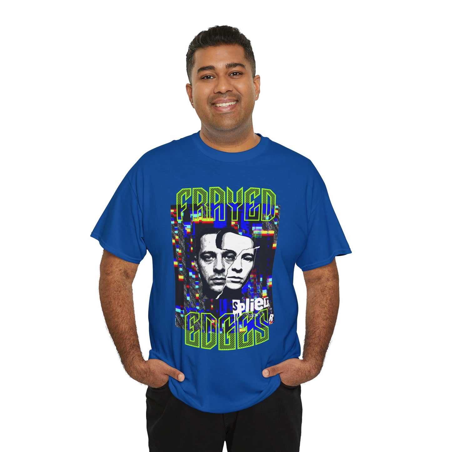 Retro Glitch Faces Tee — "Grown" Graphic Vintage-Inspired T-Shirt