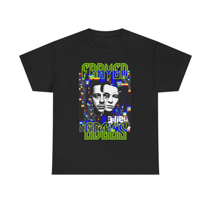 Retro Glitch Faces Tee — "Grown" Graphic Vintage-Inspired T-Shirt