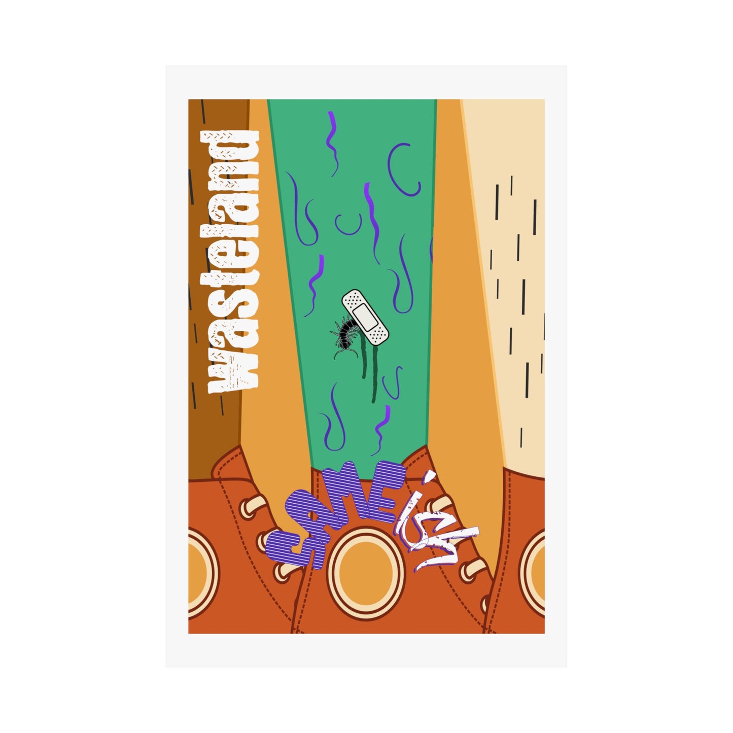 Wasteland Skate Poster — Matte Vertical Street Art Print