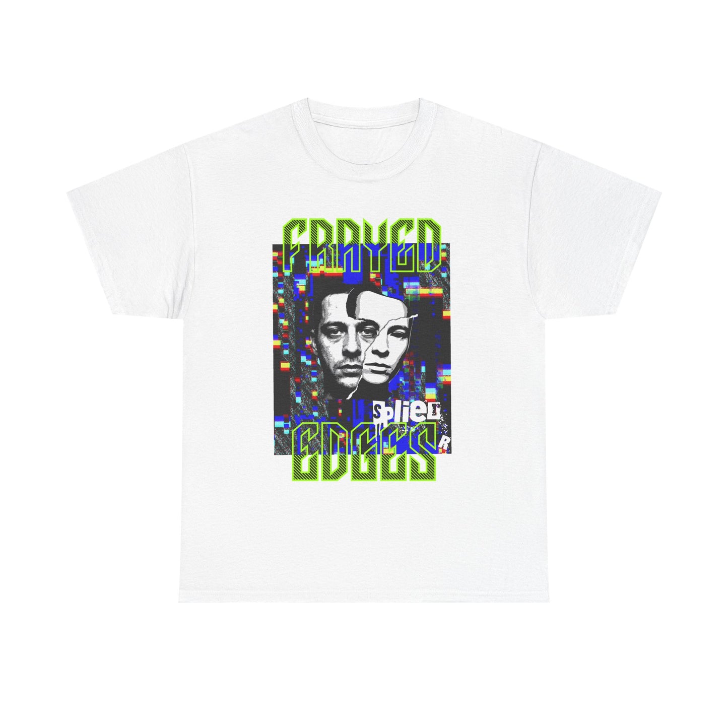 Retro Glitch Faces Tee — "Grown" Graphic Vintage-Inspired T-Shirt