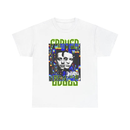Retro Glitch Faces Tee — "Grown" Graphic Vintage-Inspired T-Shirt