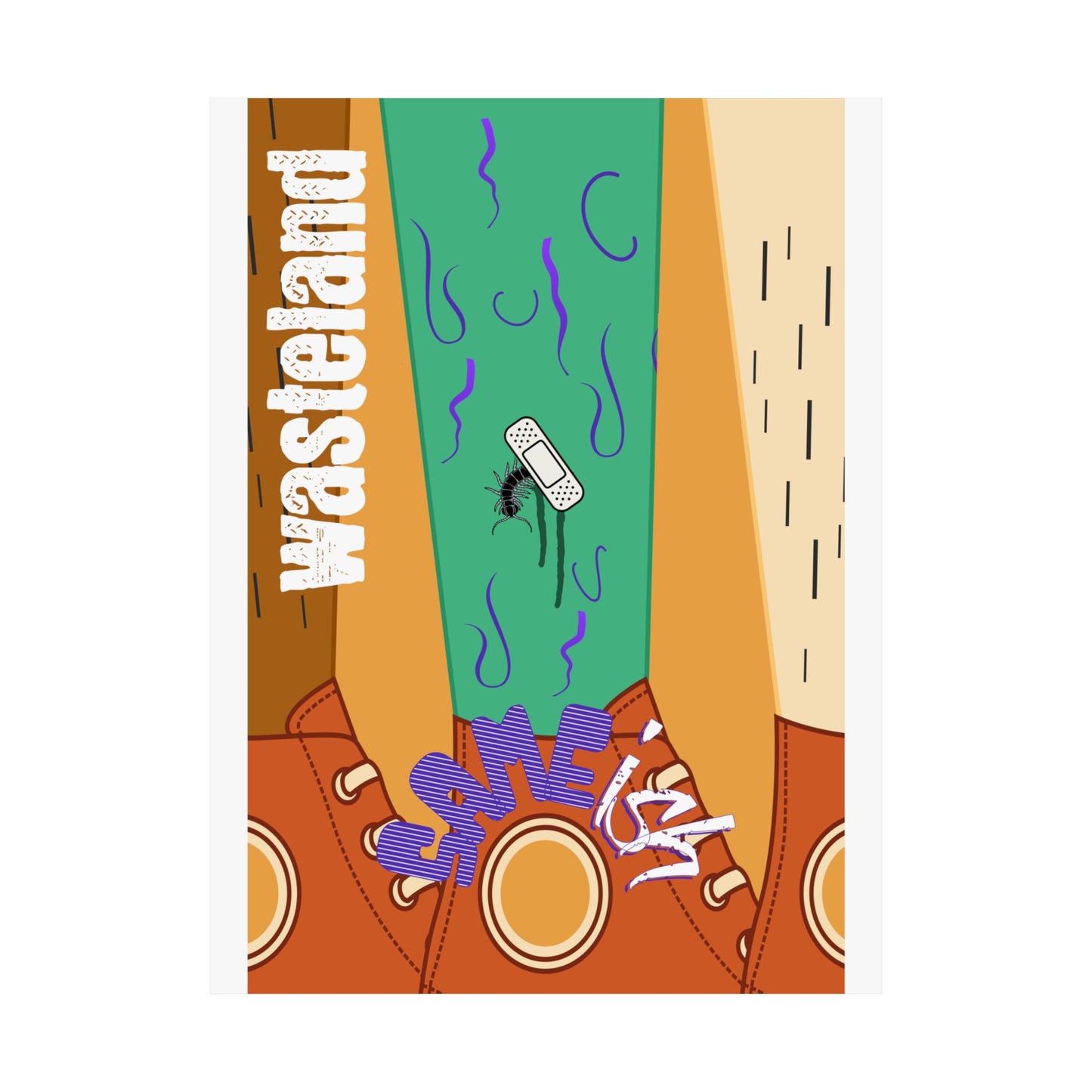 Wasteland Skate Poster — Matte Vertical Street Art Print