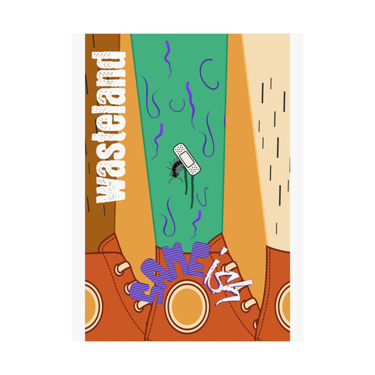 Wasteland Skate Poster — Matte Vertical Street Art Print