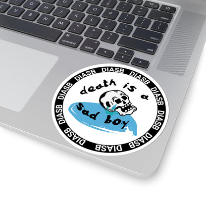Sticker — “death is a sad boy” Skull Sadcore Vinyl Kiss-Cut Sticker