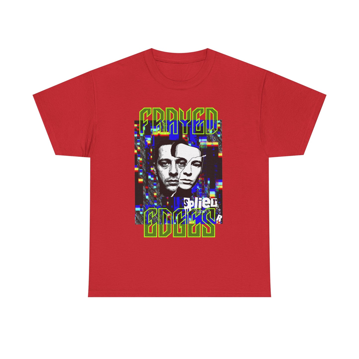 Retro Glitch Faces Tee — "Grown" Graphic Vintage-Inspired T-Shirt