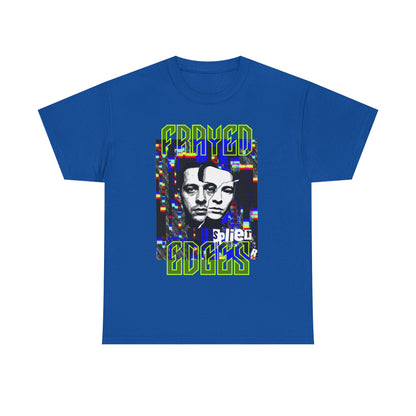 Retro Glitch Faces Tee — "Grown" Graphic Vintage-Inspired T-Shirt