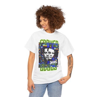 Retro Glitch Faces Tee — "Grown" Graphic Vintage-Inspired T-Shirt