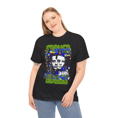 Retro Glitch Faces Tee — "Grown" Graphic Vintage-Inspired T-Shirt